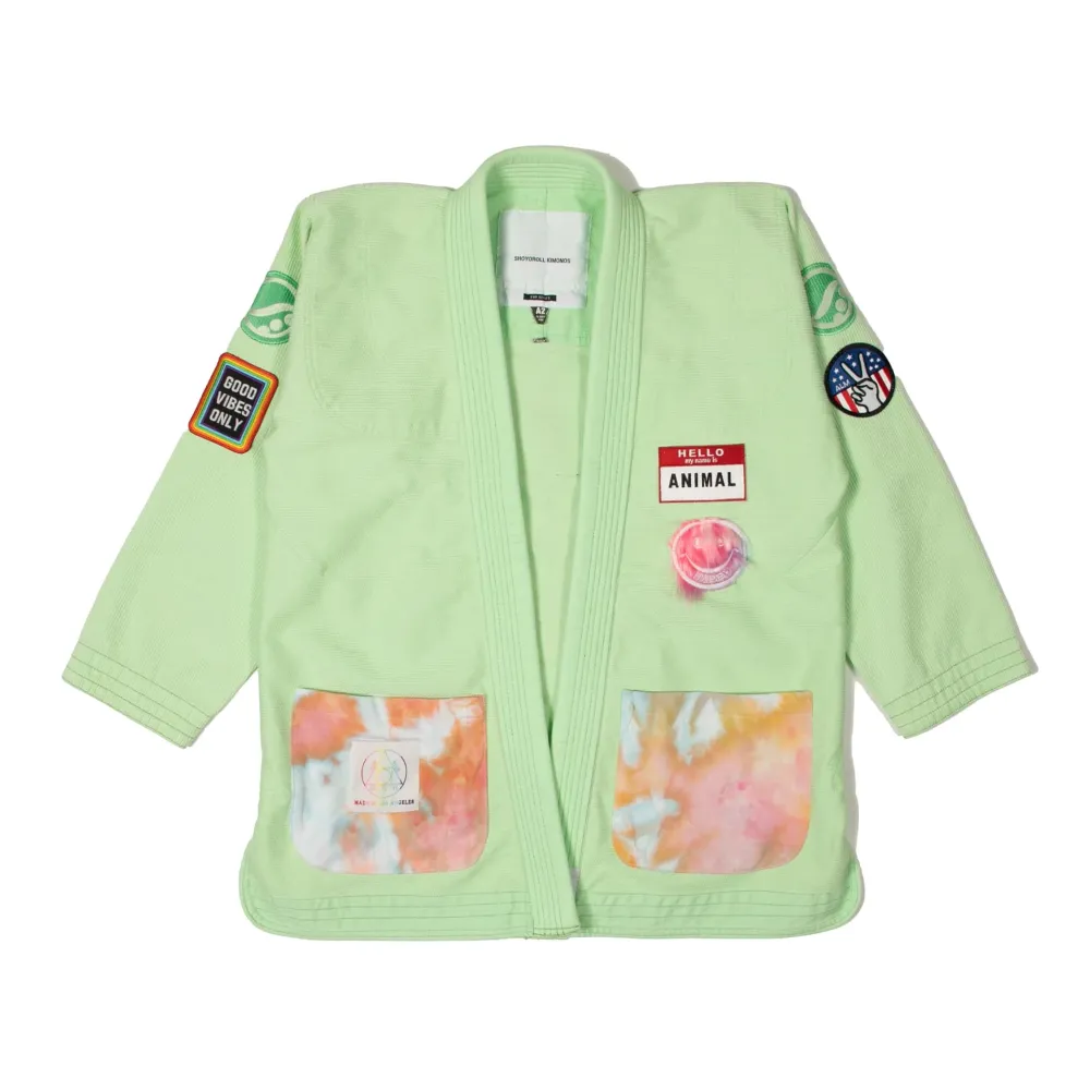 Camp High x Shoyoroll (Green) IBJJF BJJ Gi, lightweight, reinforced stitching, hand-dyed premium competition design