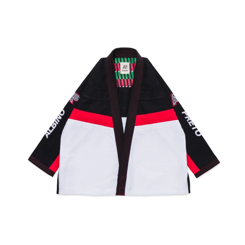 Albino & Preto Accelerate BJJ Gi in black for Brazilian Jiu-Jitsu training