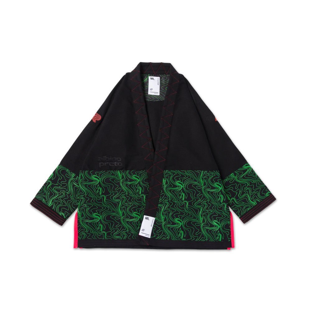 BJJ jiu jitsu Albino and Preto Elektronic Black BJJ Gi for training and competition