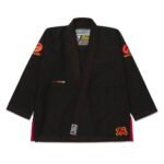Shoyoroll Batch 146 BJJ gi in BlackSTAR Retro design, black 450 GSM kimono uniform with pants and bag