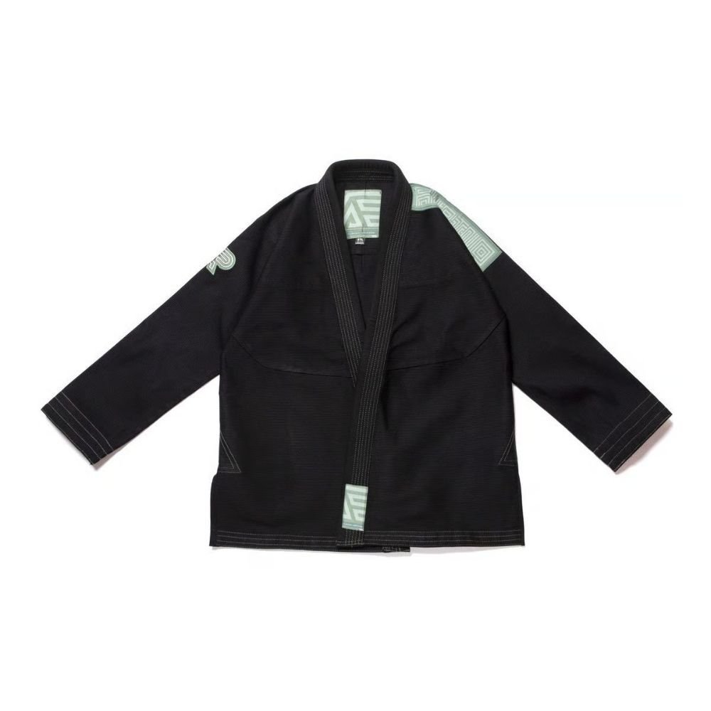 Classic BJJ Gi Albino & Preto Batch #87 olive black herringbone BJJ uniform