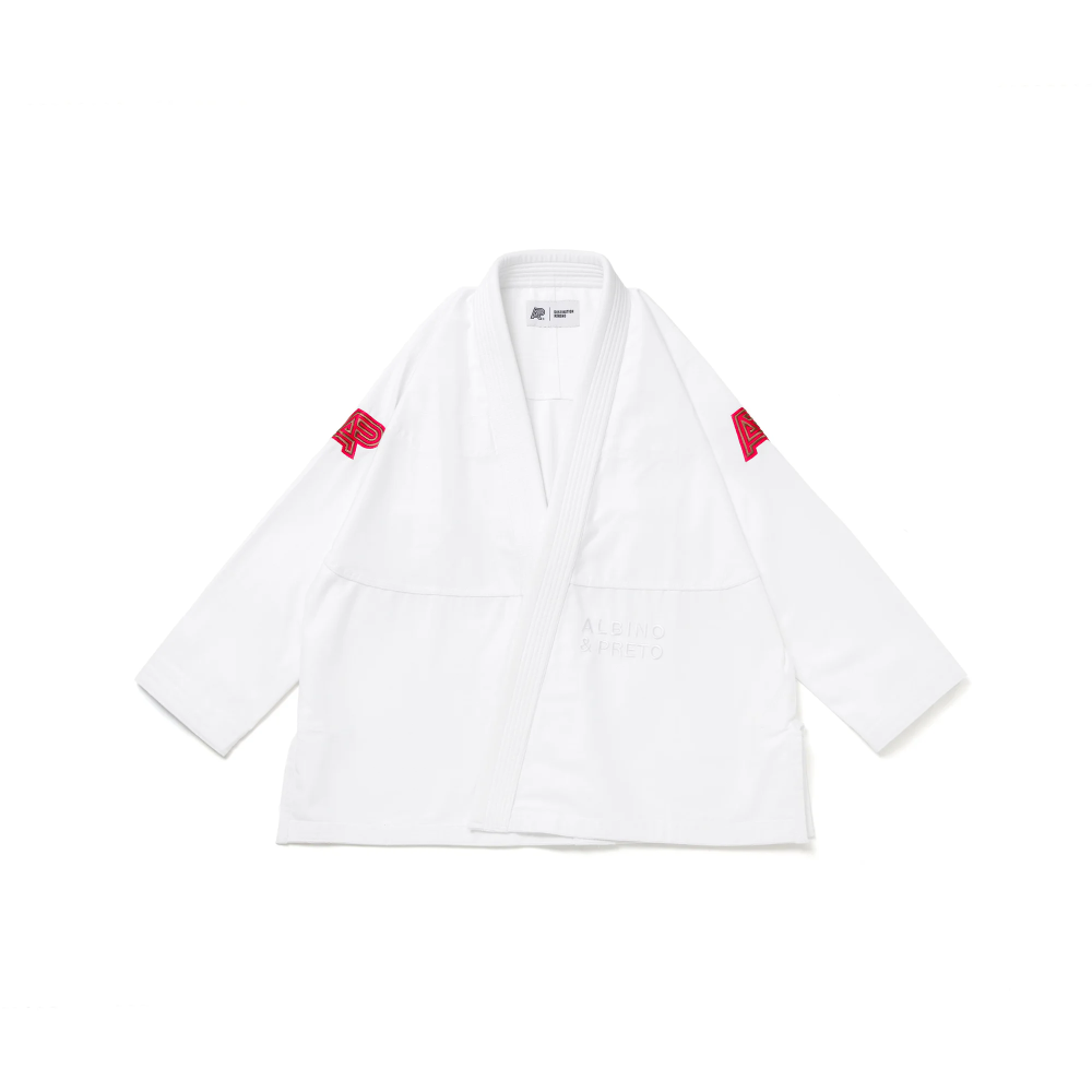 BJJ Gi Destination Bison white with bag Albino and Preto premium Brazilian Jiu-Jitsu gi