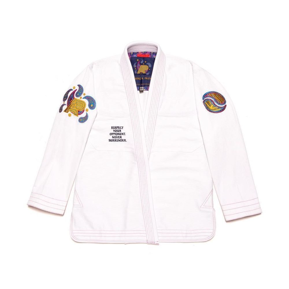 Paisley White Bjj Gi Albino and Preto Batch #45 lightweight Brazilian Jiu Jitsu gi