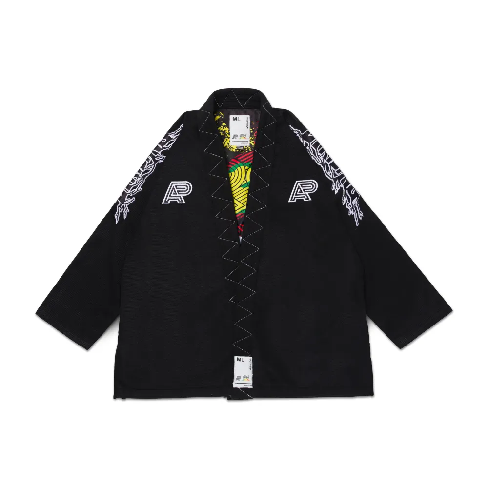 Uprise BJJ Gi Black by Albino and Preto A&P x Bob Marley limited edition Brazilian Jiu-Jitsu gi