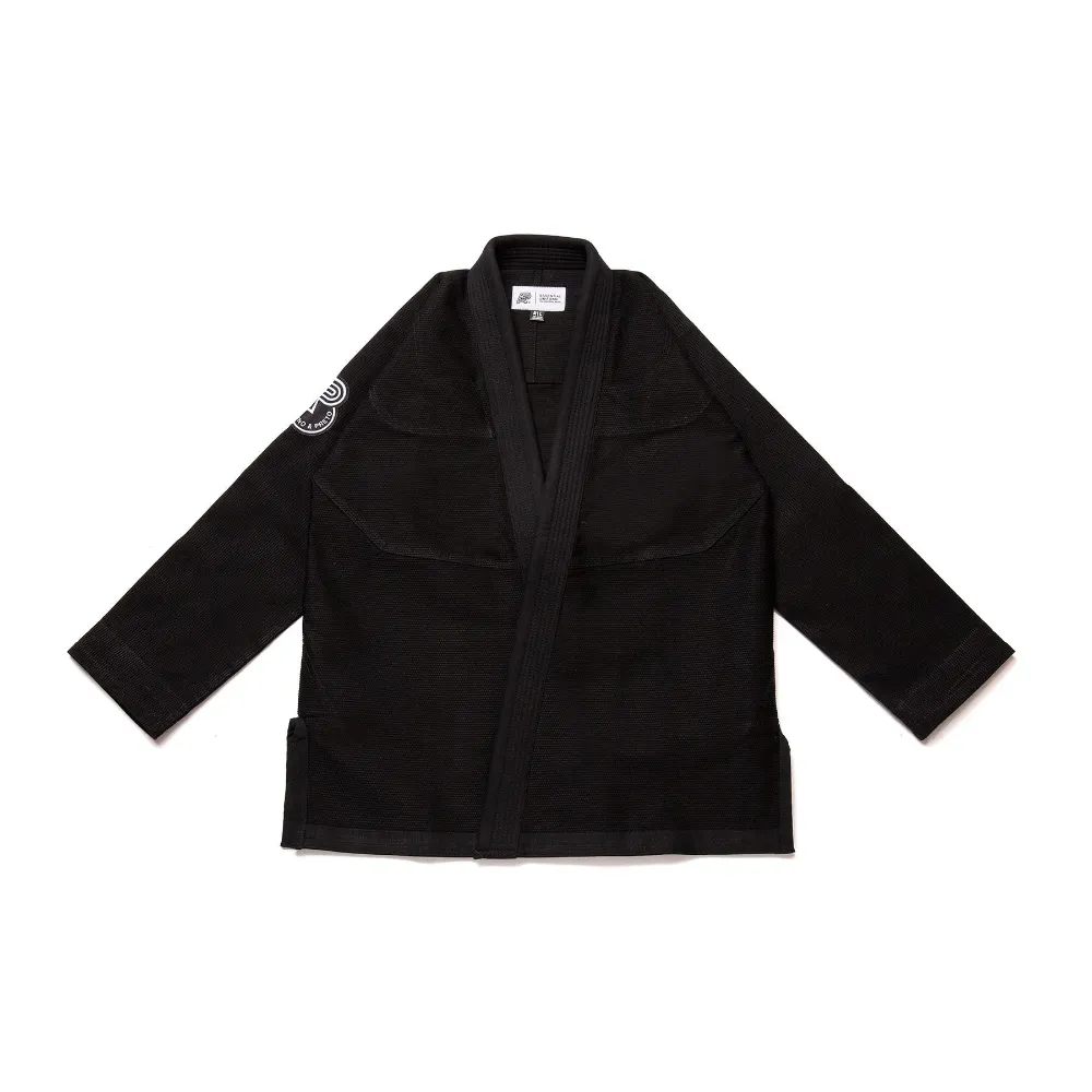BJJ Gi Essential Albino & Preto Batch #90 Black Brazilian Jiu-Jitsu Kimono for training and competition