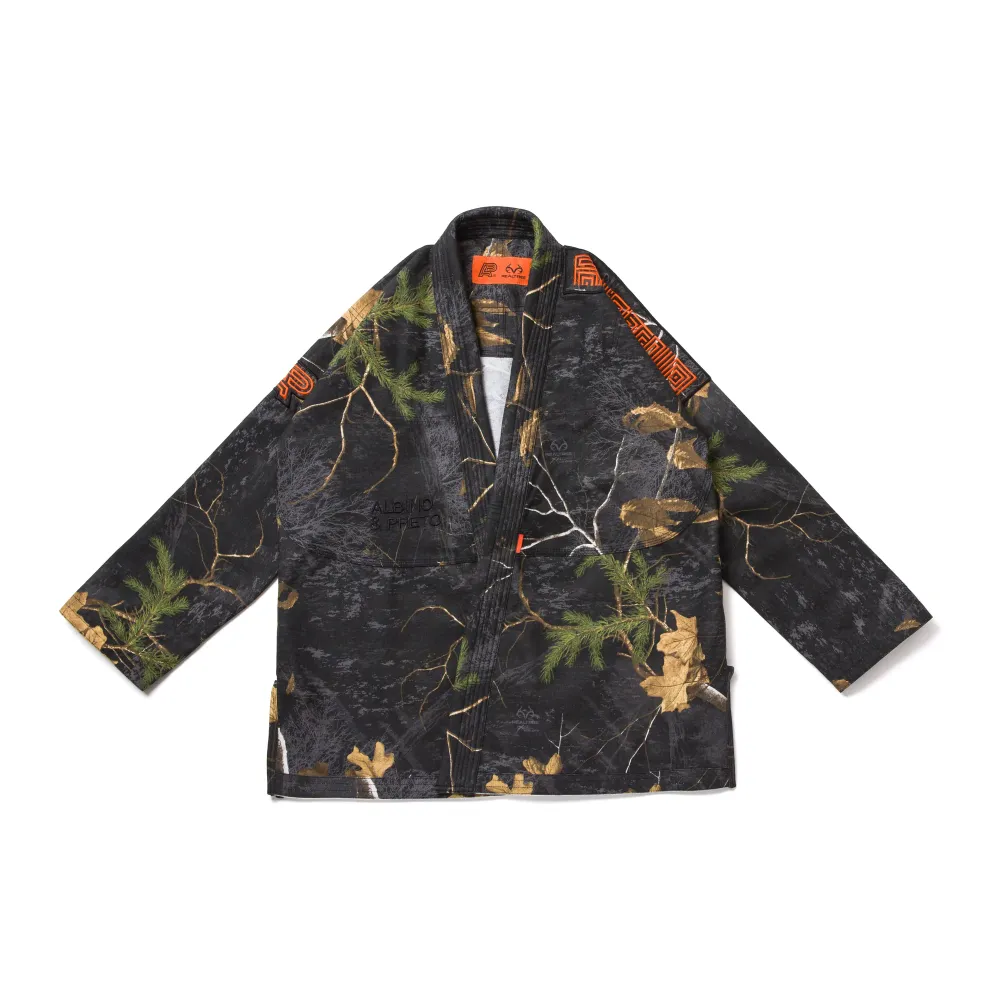Realtree BJJ Gi EDGE 2 Black Camo Albino and Preto Batch #107 premium Brazilian Jiu Jitsu gi with bag