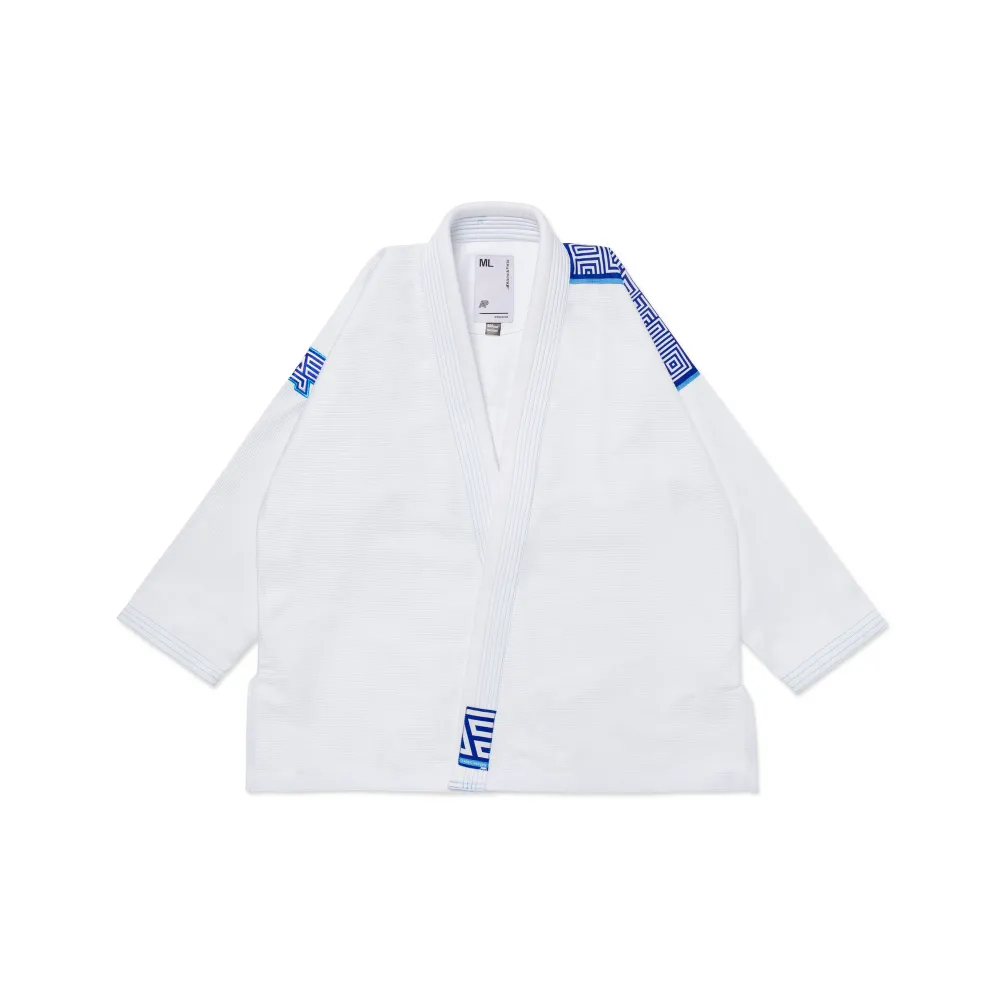 BJJ Classic Albino and Preto BBBW Herringbone Gi White with bag