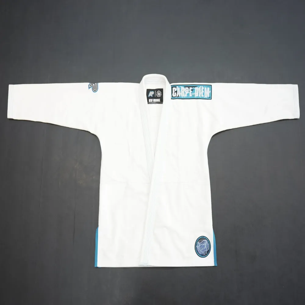 Carpe Diem BJJ Gi by Albino and Preto A&P New Normal white Brazilian Jiu-Jitsu gi