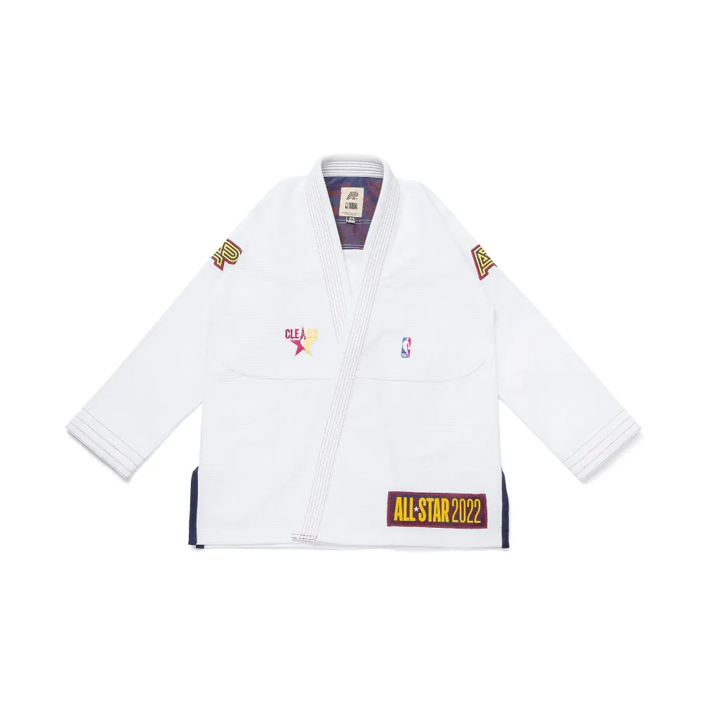 NBA 2022 BJJ Gi by Albino and Preto A&P x NBA All-Star white kimono for Brazilian Jiu-Jitsu training