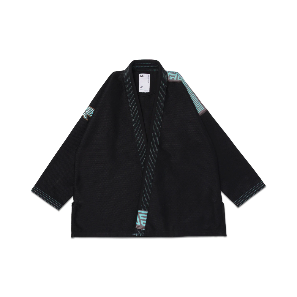 GTDG BJJ Gi Albino and Preto Herringbone Classic Black BJJ Gi