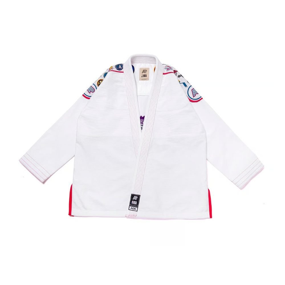 NBA Conference BJJ Gi white Albino and Preto A&P x NBA Western Conference Brazilian Jiu-Jitsu kimono lightweight pearl weave
