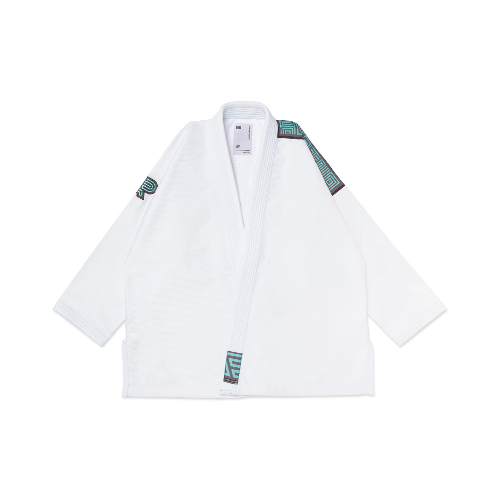 Bjj GTDG Gi Albino and Preto Herringbone Classic White Brazilian Jiu-Jitsu training uniform