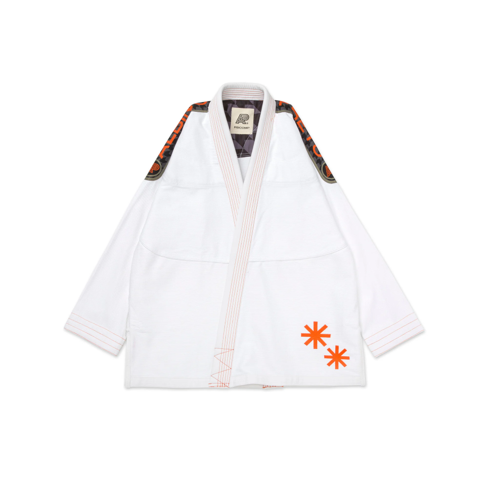 BJJ OO Gi white Albino and Preto RS Comp Brazilian Jiu-Jitsu gi with bag premium competition grappling uniform