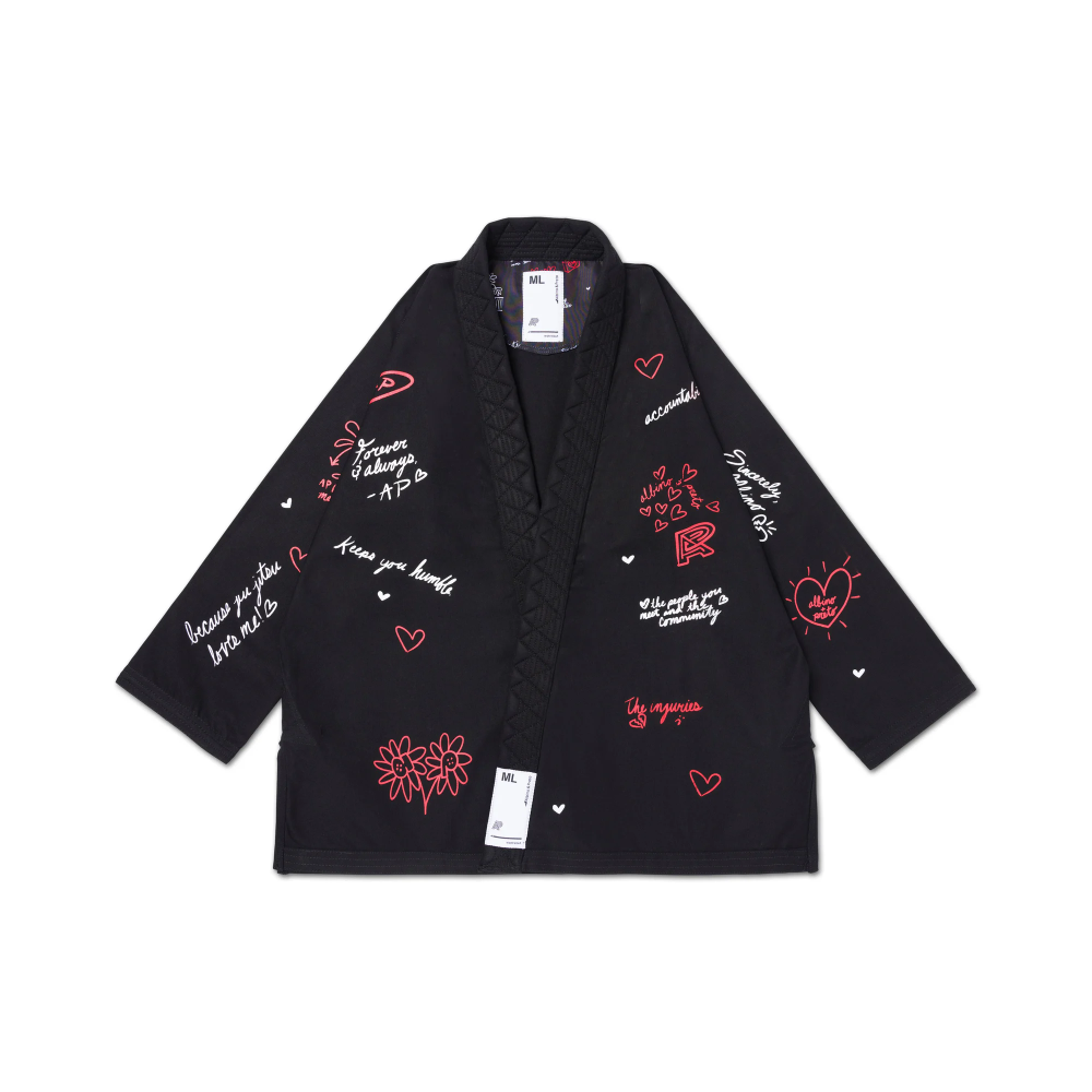 BJJ Gi Love & Hate 2 black Albino & Preto Brazilian Jiu-Jitsu kimono with bag premium training gear
