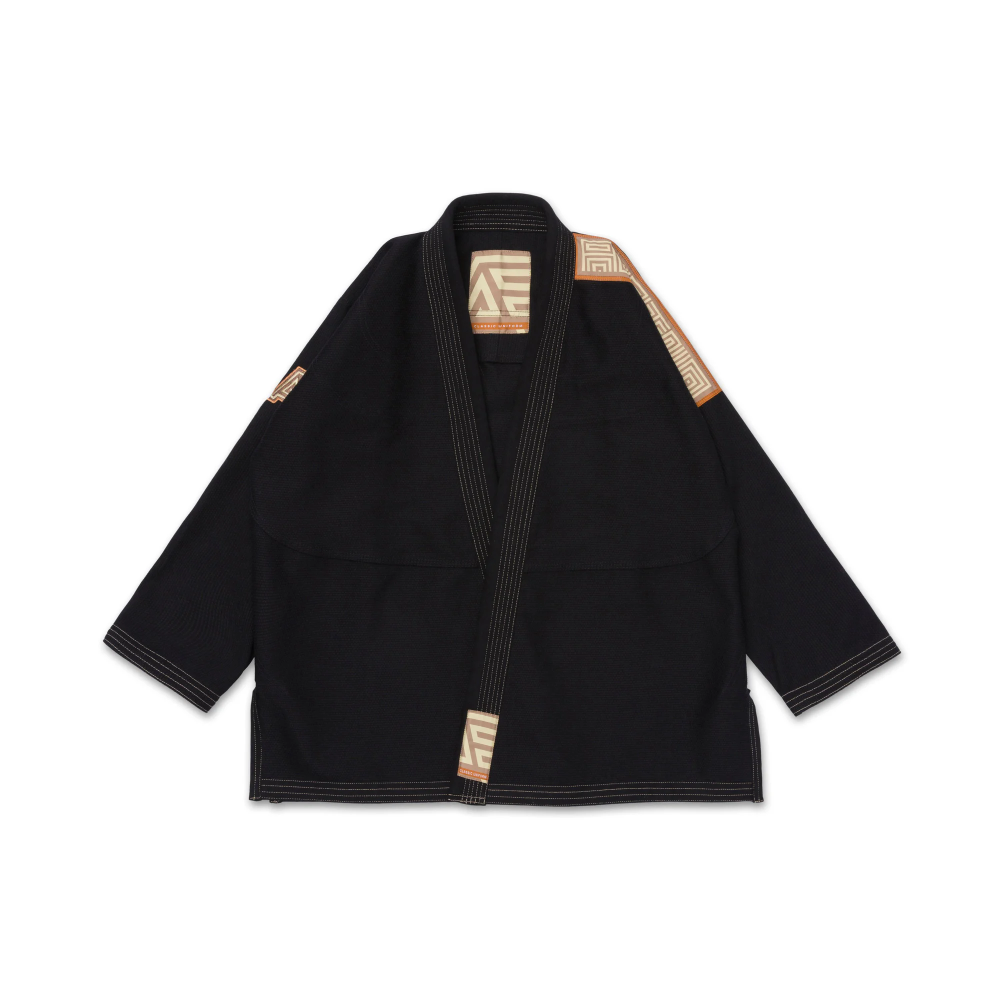 MAT BJJ Gi Albino and Preto Herringbone Classic Black for Brazilian Jiu Jitsu training