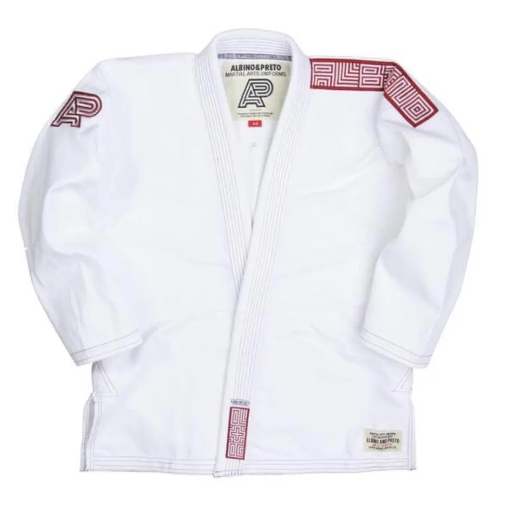 Albino and Preto Batch #8 new Jiu Jitsu gi white and red premium BJJ gi for training and competition