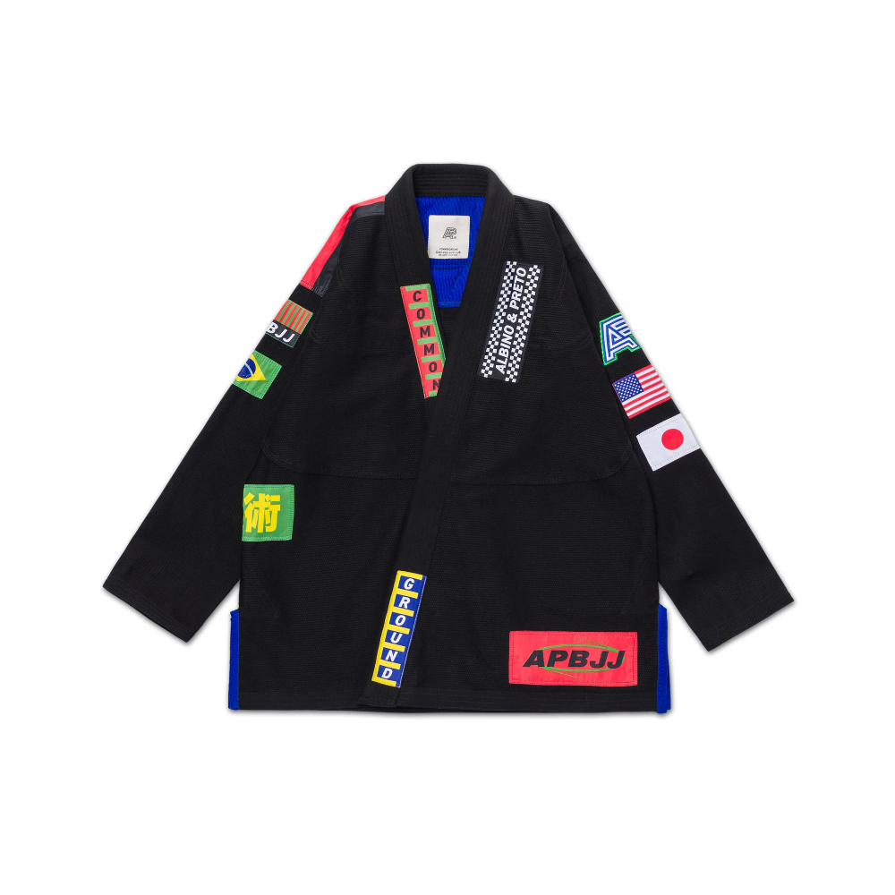 MCM BJJ Gi Albino and Preto Black Brazilian Jiu-Jitsu gi with bag premium training uniform