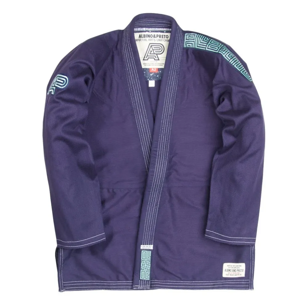 Albino and Preto Batch #14 BJJ Gi Galaxy navy premium Brazilian Jiu-Jitsu gi for training and competition