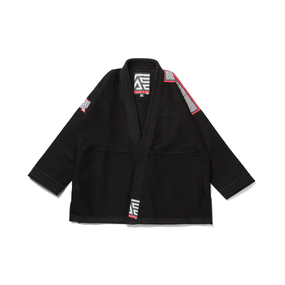 MGR Bjj Gi Albino and Preto Herringbone Classic Black with premium carrying bag