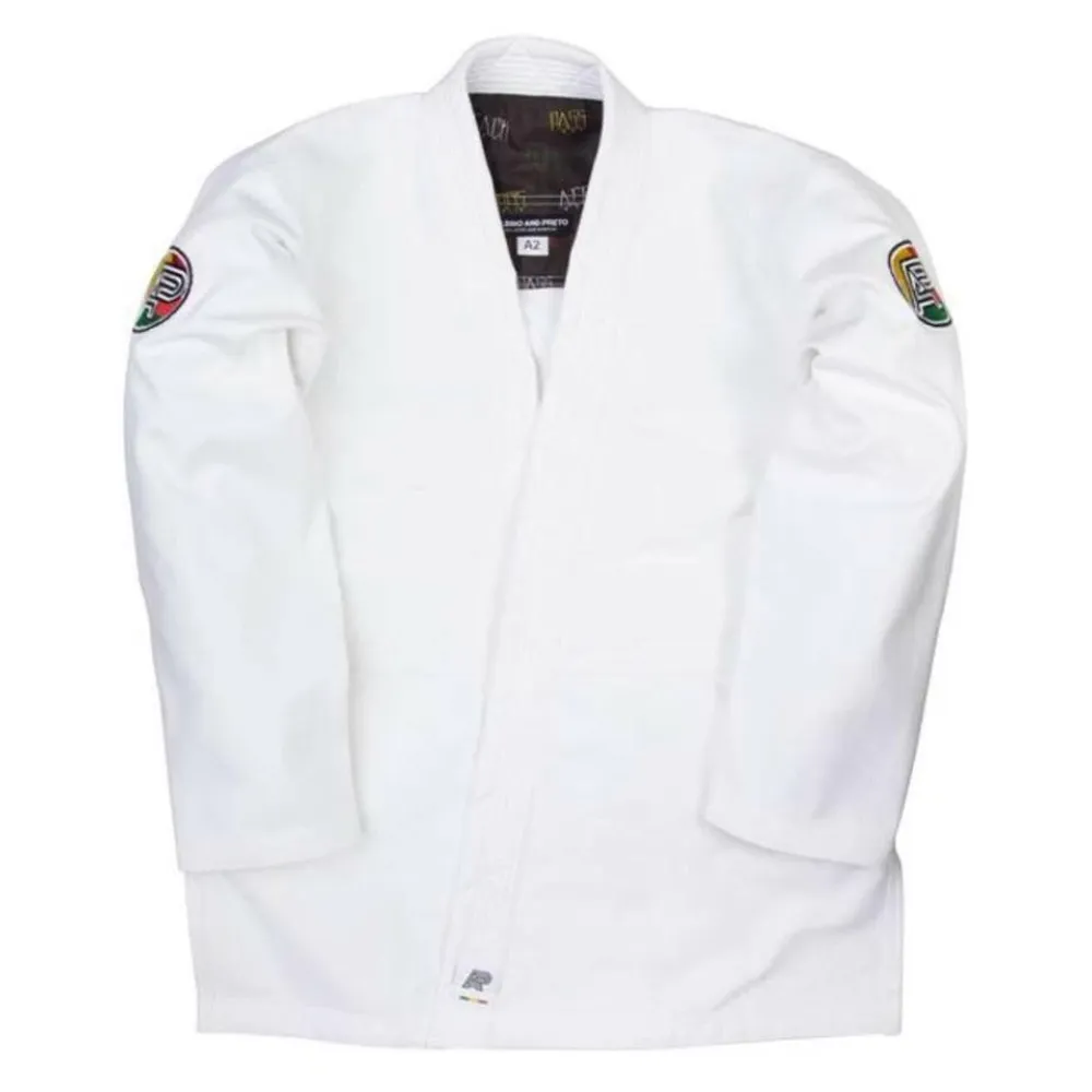 Albino and Preto Batch #15 BJJ Gi RIYDM white premium Brazilian Jiu-Jitsu gi for training and competition