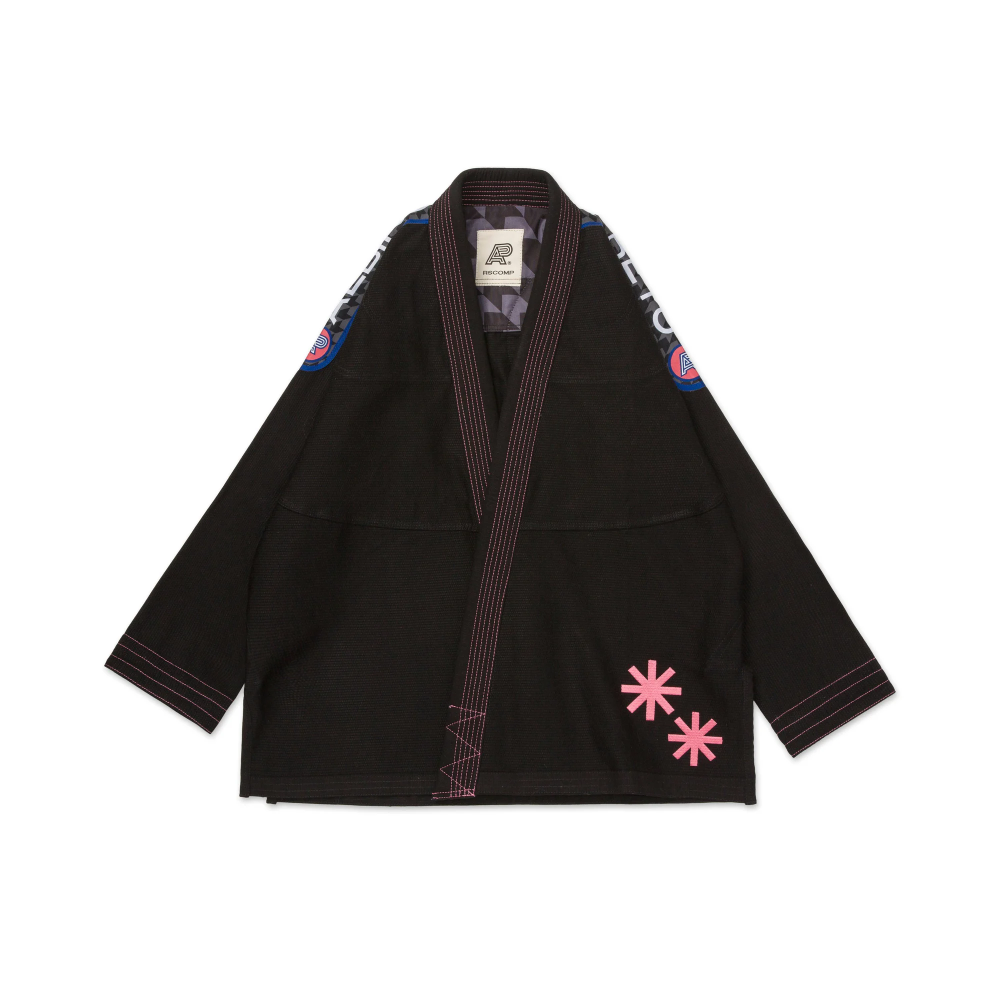 Albino & Preto RS Comp SNW BJJ Gi Set Black with premium carry bag for Brazilian Jiu-Jitsu training and competition