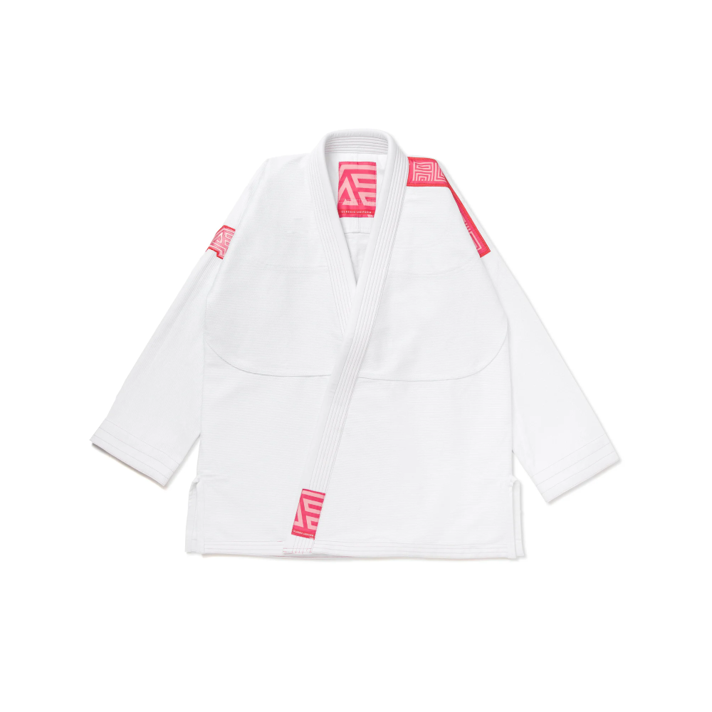 BJJ Gi Nopal Herringbone Classic White by Albino and Preto with premium carrying bag
