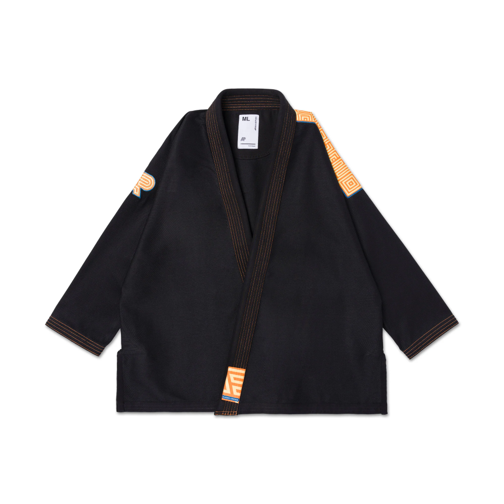 Bjj Gi OBY Albino & Preto Black Herringbone Brazilian Jiu Jitsu Gi with bag