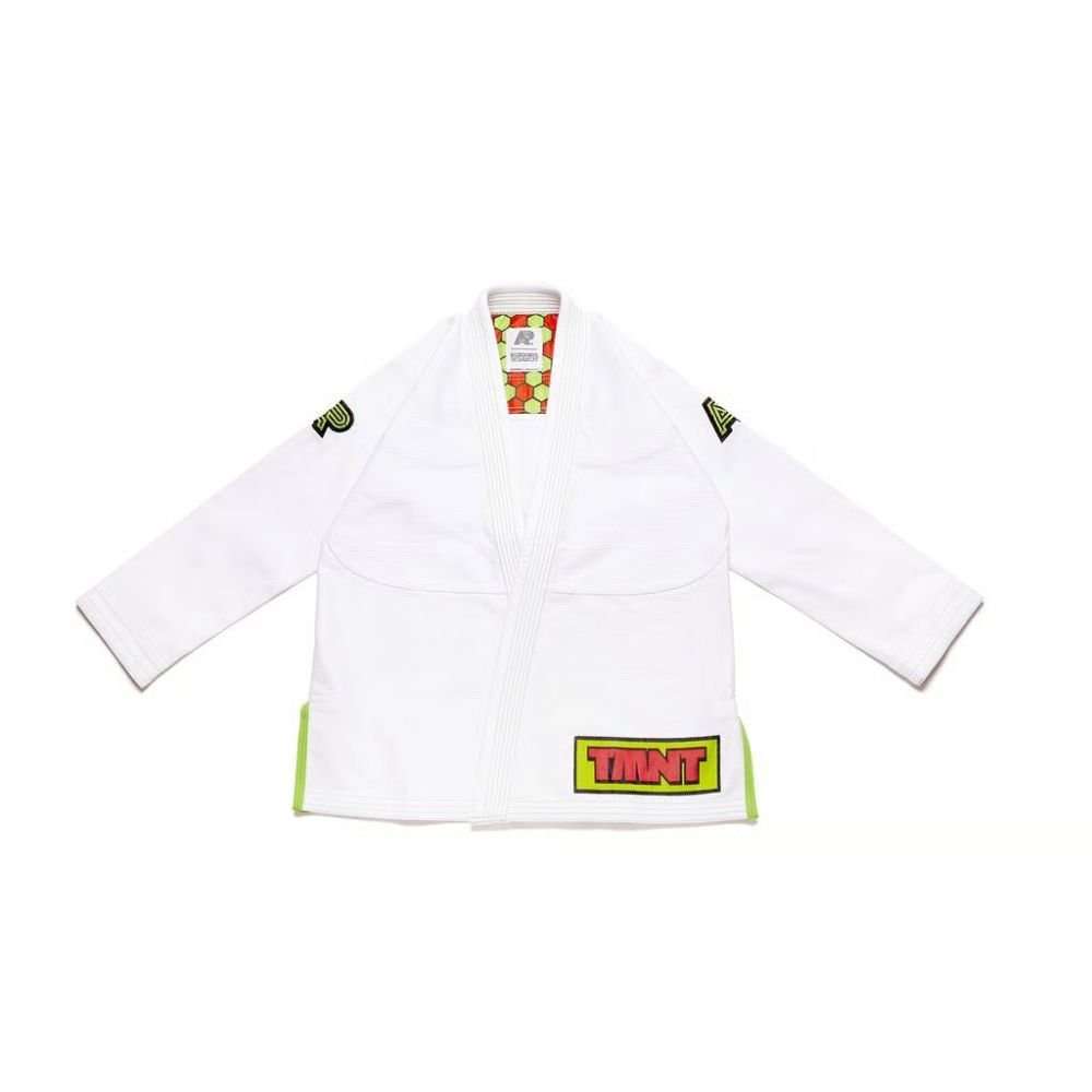 White BJJ Gi TMNT by Albino & Preto Batch #76 premium Brazilian Jiu-Jitsu gi with durable weave and athletic fit