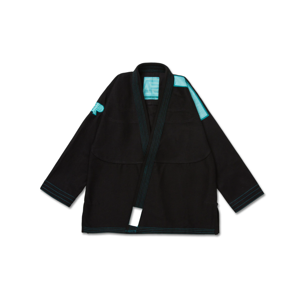 Mist BJJ Gi Albino and Preto Ocean Herringbone Classic Black with Bag premium Brazilian Jiu-Jitsu uniform
