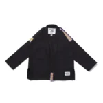 Series 10 BJJ Gi Albino and Preto Brazil black kimono with bag IBJJF competition Brazilian Jiu-Jitsu gi front view