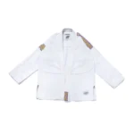 BJJ Gi Series 10 Albino and Preto Brazil white kimono with bag IBJJF competition Brazilian Jiu-Jitsu gi front view