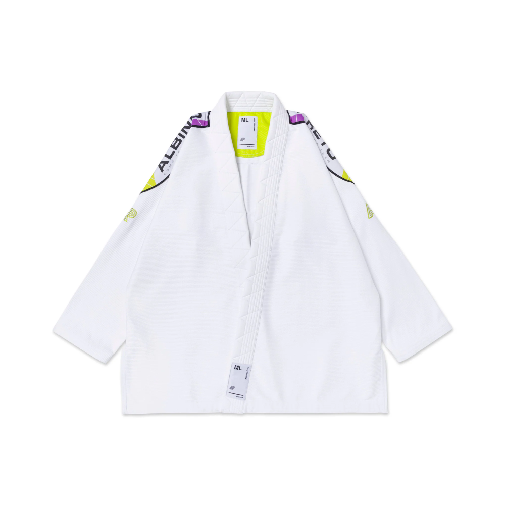 BJJ PGL Gi Comp White Albino and Preto Brazilian Jiu-Jitsu competition gi with bag premium grappling uniform