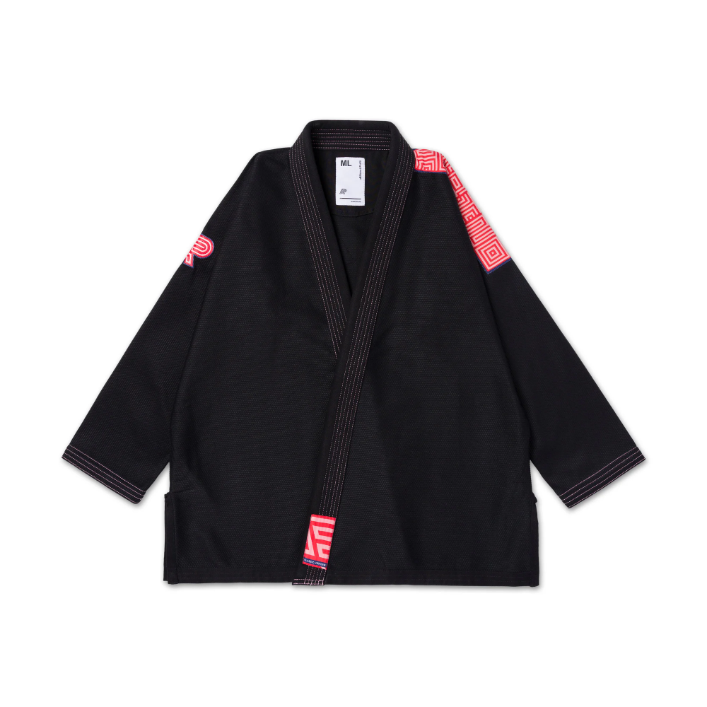 BRP BJJ Gi Herringbone Classic Black Albino and Preto premium Brazilian Jiu-Jitsu gi front view