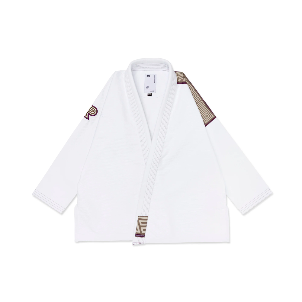 Albino and Preto POC BJJ Gi White Herringbone Classic Gi with Bag
