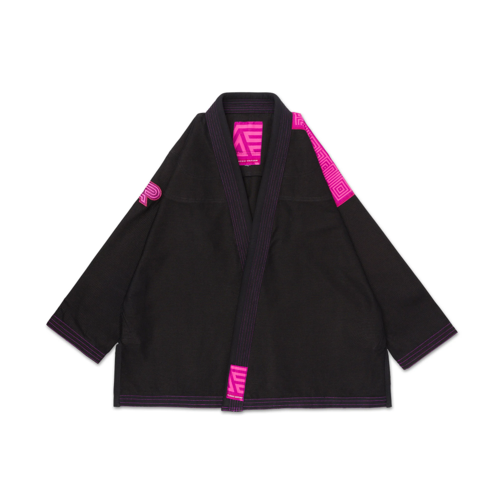 Albino and Preto PPP BJJ Gi Herringbone Classic Black with carrying bag