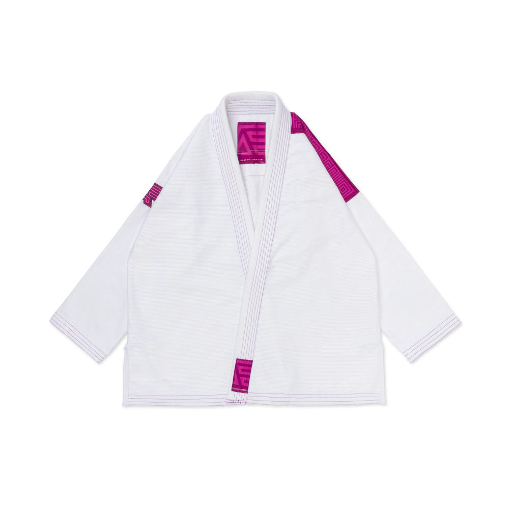 Albino and Preto BJJ Gi PPP Herringbone Classic White with Bag premium Brazilian Jiu-Jitsu gi