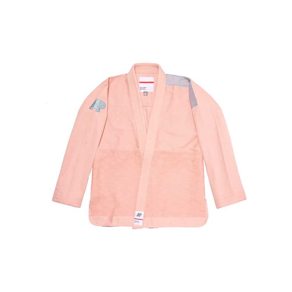 Salmon Pink Bjj Gi by Albino and Preto Batch #47 lightweight Brazilian Jiu Jitsu gi