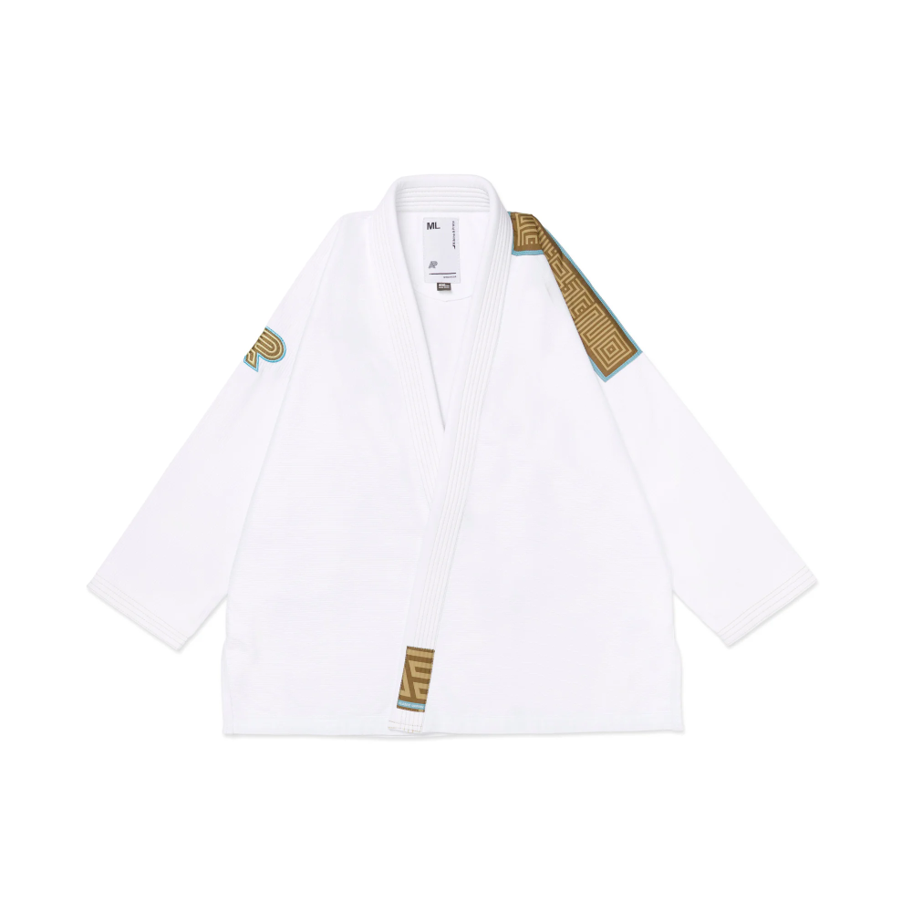 BJJ SFOS Gi Albino & Preto Herringbone Classic White Edition with Bag