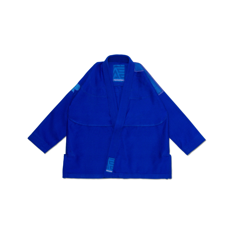BJJ Gi PW Albino and Preto Blue with Bag lightweight Brazilian Jiu Jitsu kimono for training and competition