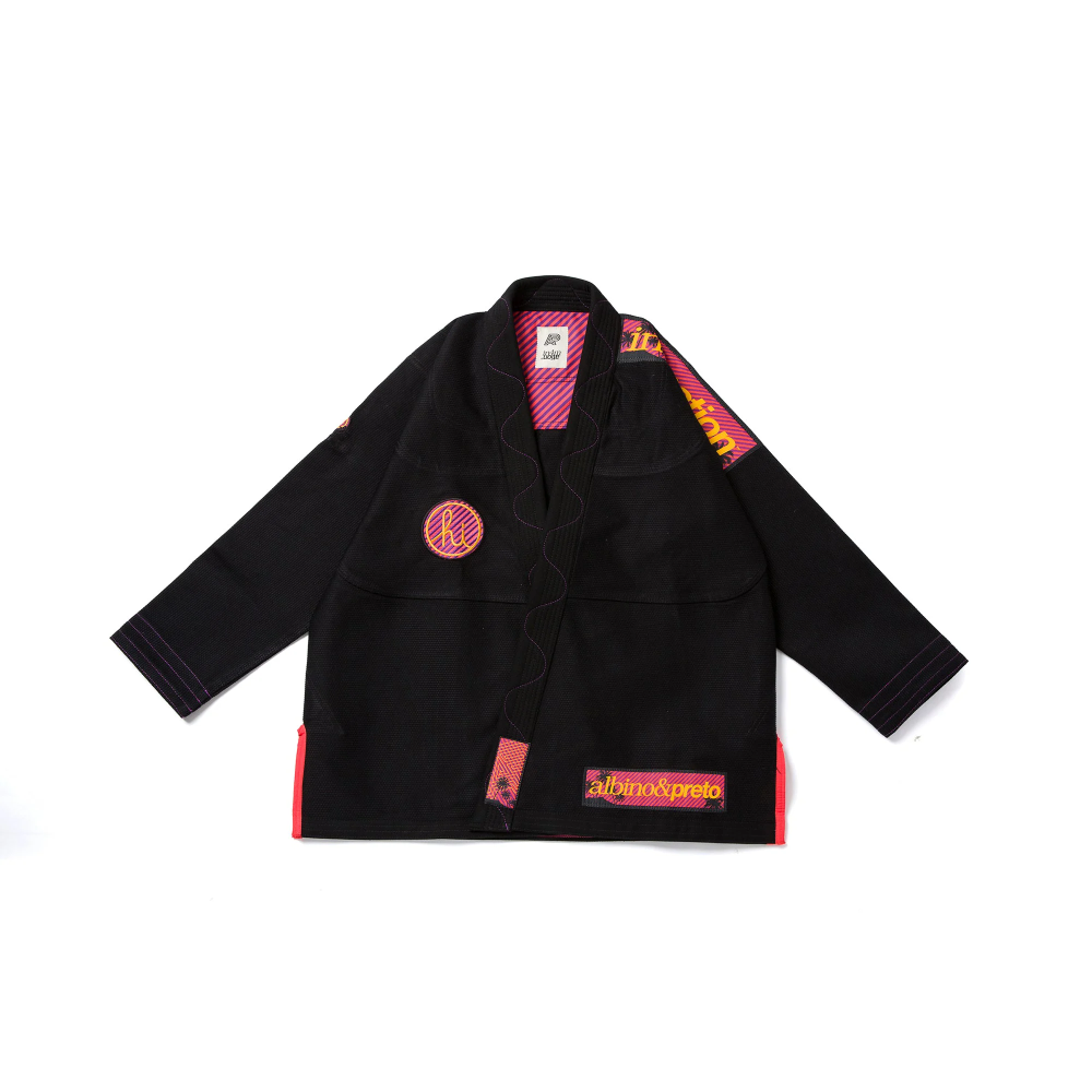 In4mation BJJ Gi 2 Black Albino and Preto BJJ Gi with bag premium Brazilian Jiu-Jitsu training uniform