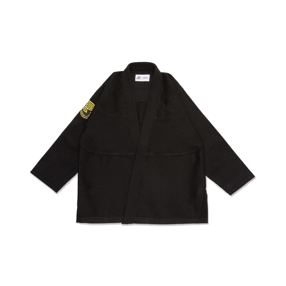 BJJ Gi Essential Black Albino & Preto YW with bag for Brazilian Jiu-Jitsu training and competition