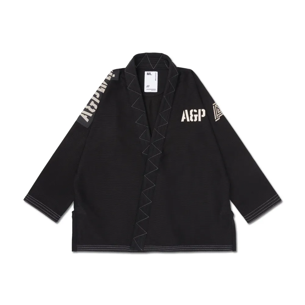 Albino & Preto A&P WW11 BJJ Gi BlackGray kimono designed for Brazilian Jiu Jitsu training and competition performance
