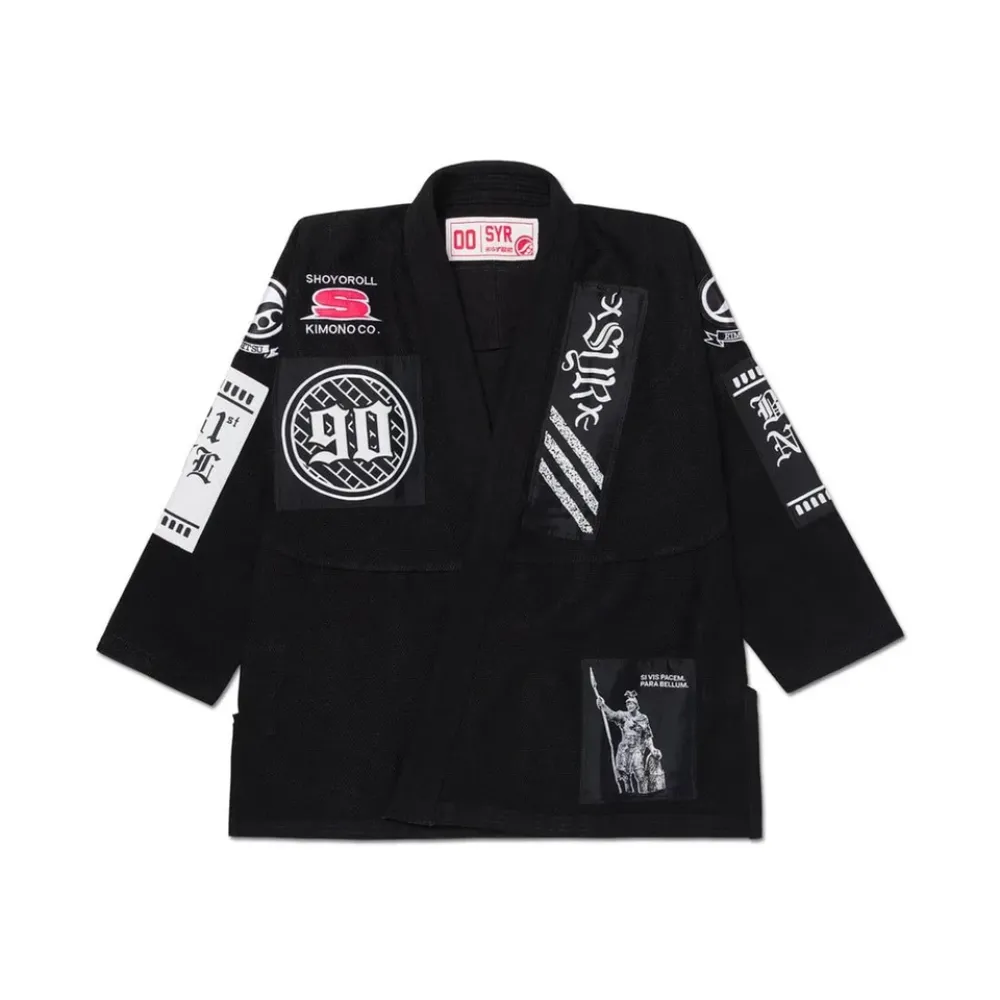 Premium BJJ Gi Style Shoyoroll Batch 32 Beast Style white kimono with large “There Is A Light” back embroidery design for Brazilian Jiu-Jitsu training