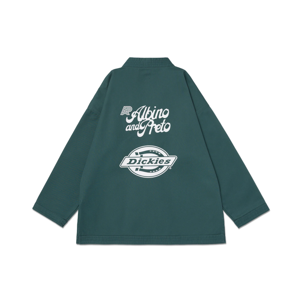 Dickies 2 BJJ Gi Albino and Preto Lincoln Green Brazilian Jiu-Jitsu Gi with bag durable training uniform