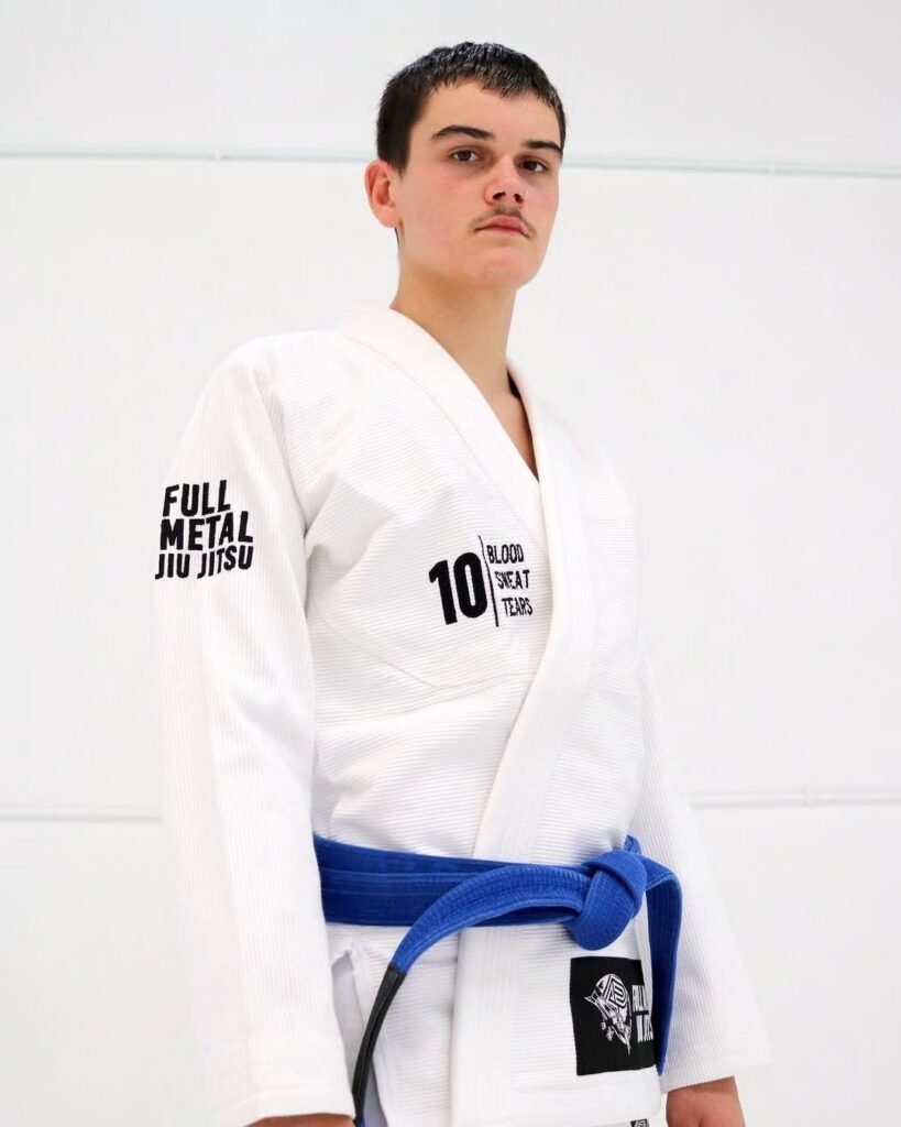 Full Metal BJJ Gi by Albino and Preto A&P x Full Metal Jiu Jitsu white Brazilian Jiu-Jitsu gi