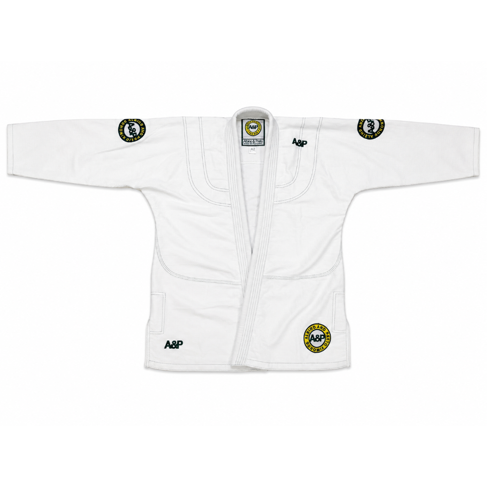 Albino and Preto BJJ Gi Batch #1 premium Brazilian Jiu Jitsu gi for training and competition