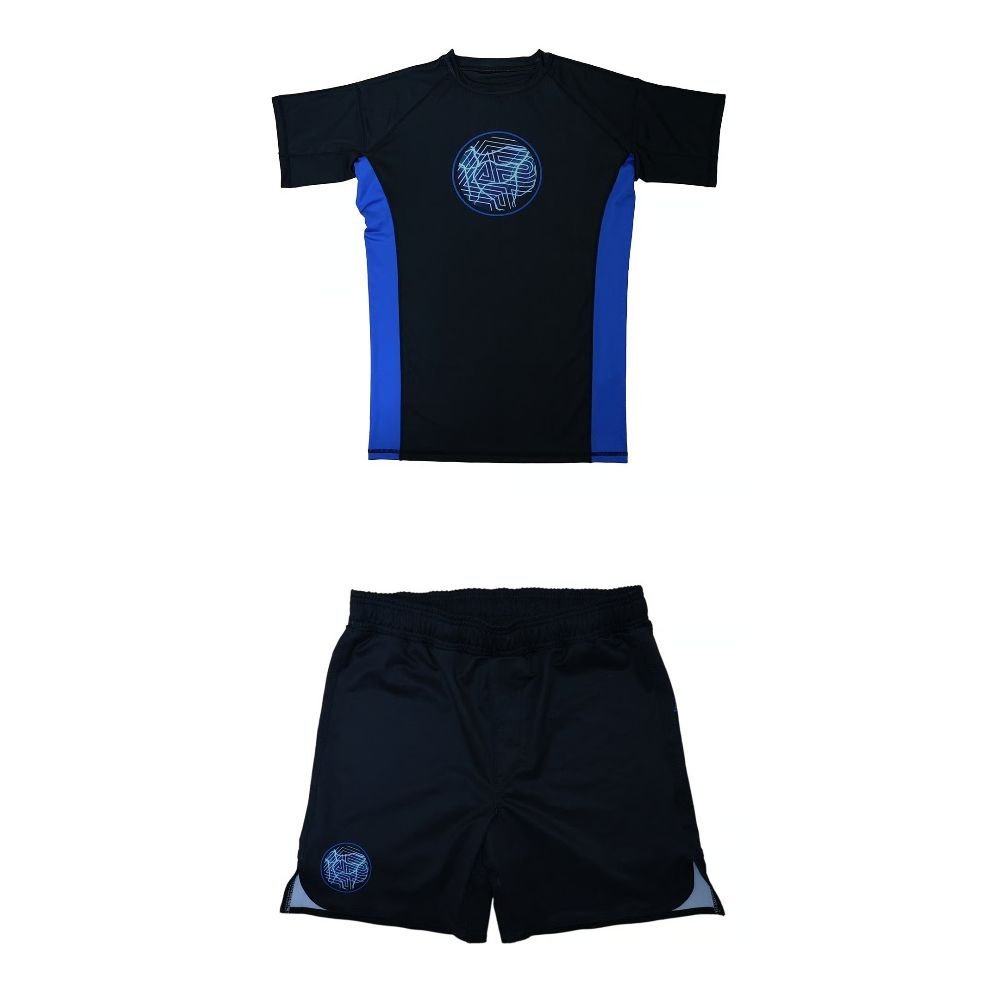 BJJ MMA Shorts Set by Albino and Preto A&P x Carpe Diem New Normal rash guard and grappling shorts