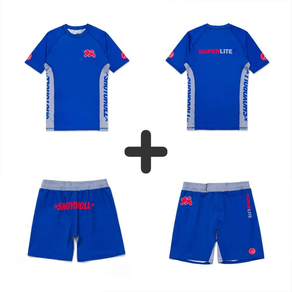 Shoyoroll Batch 145 Rash Guard Set in SuperLite Retro design for BJJ and MMA training