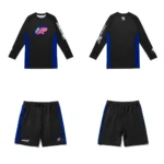 Albino and Preto x Gundam Wing BJJ MMA set Rash Guard LS and shorts Premium Grappling Gear