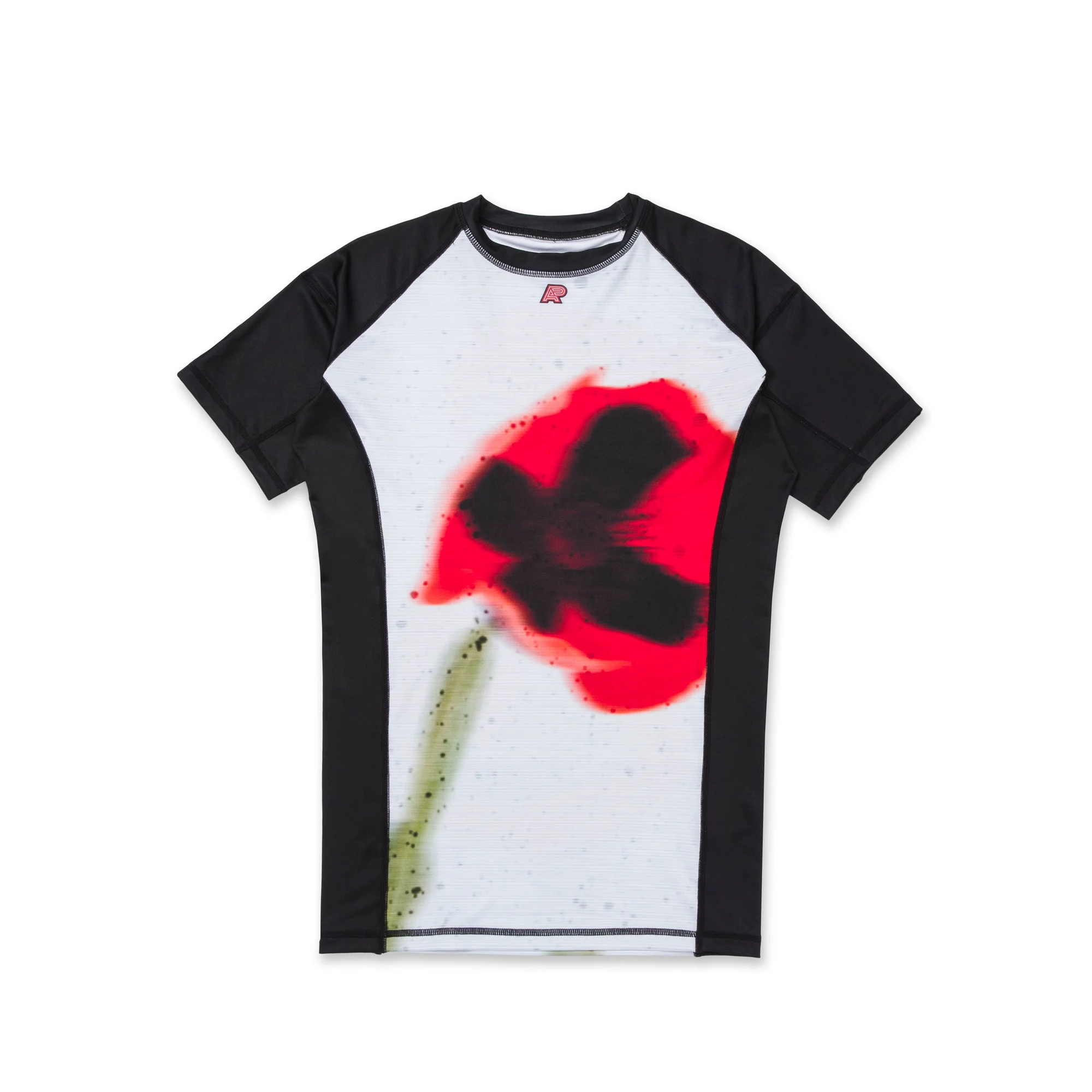 Albino and Preto Floral Fury Rashguard Set – back view